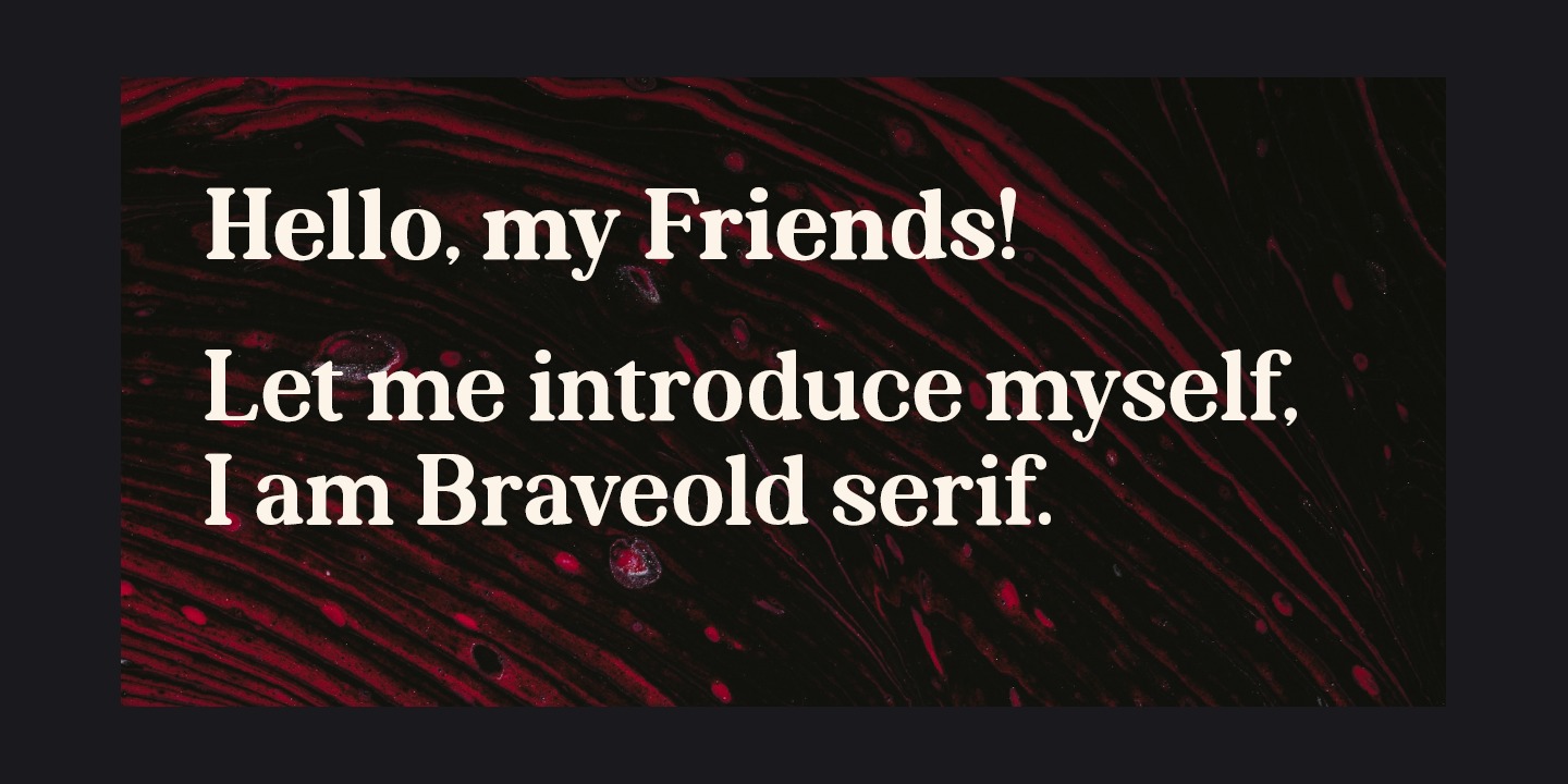 Przykład czcionki Braveold Bold